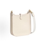 HERMES Evelyne 16 Gold buckle crossbody single-shoulder bag 16 Women\'s 10 Craie Milkshake White